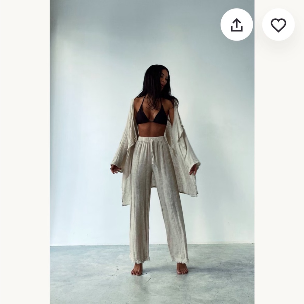 Lightweight Cream cotton  Pants